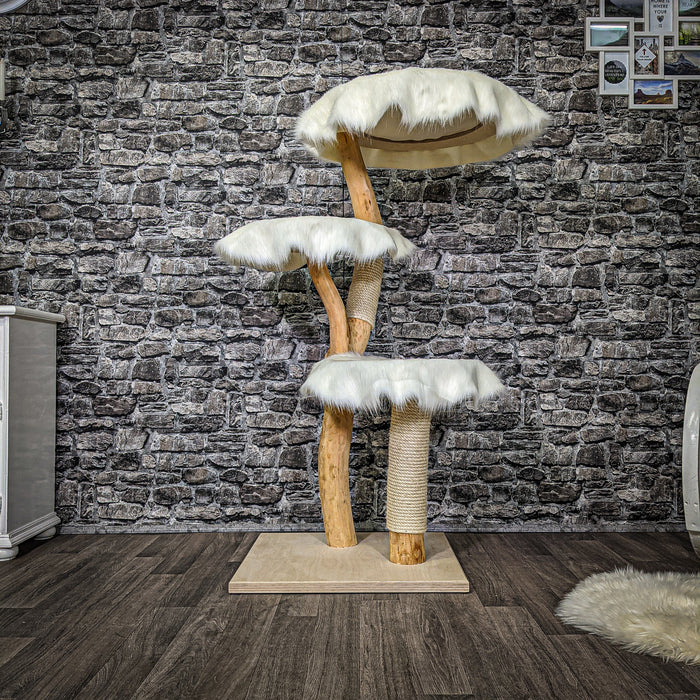 Naturkratzbaum 2221 Kratzbaum Natur Holz Design 135 cm hoch