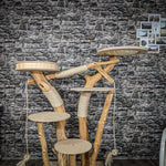 Naturkratzbaum 2222 Kratzbaum Natur Holz Design 145 cm hoch