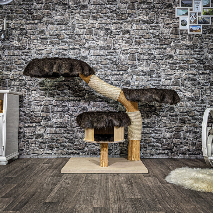 Naturkratzbaum 2225 Kratzbaum Natur Holz Design 107 cm hoch