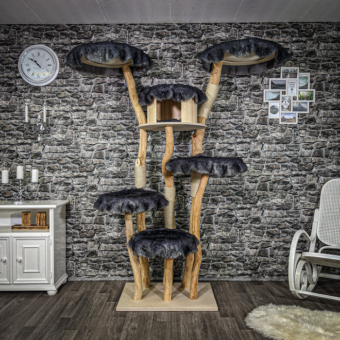 Naturkratzbaum 2226 Kratzbaum Natur Holz Design 205 cm hoch