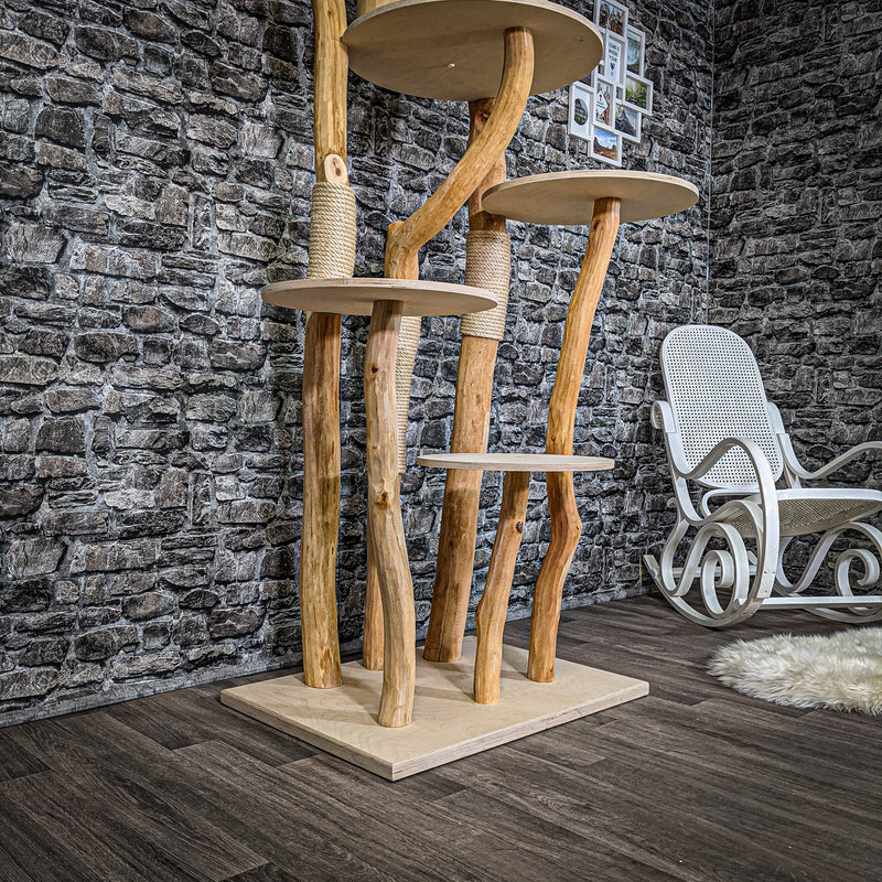 Naturkratzbaum 2226 Kratzbaum Natur Holz Design 205 cm hoch