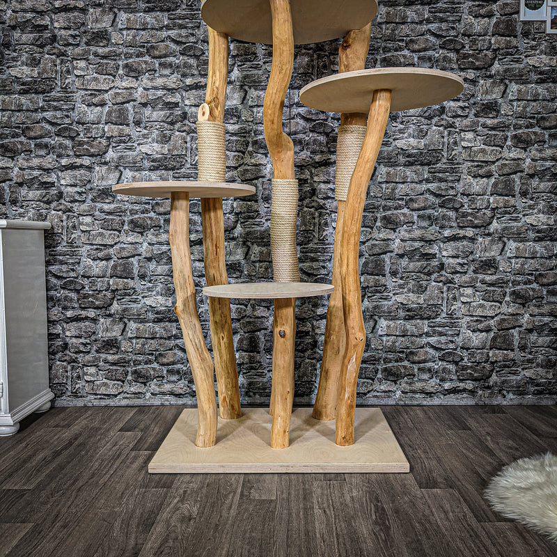 Naturkratzbaum 2226 Kratzbaum Natur Holz Design 205 cm hoch