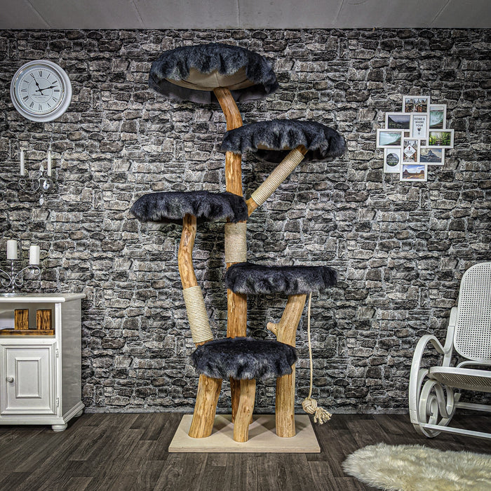 Naturkratzbaum 2228 Kratzbaum Natur Holz Design 205 cm hoch