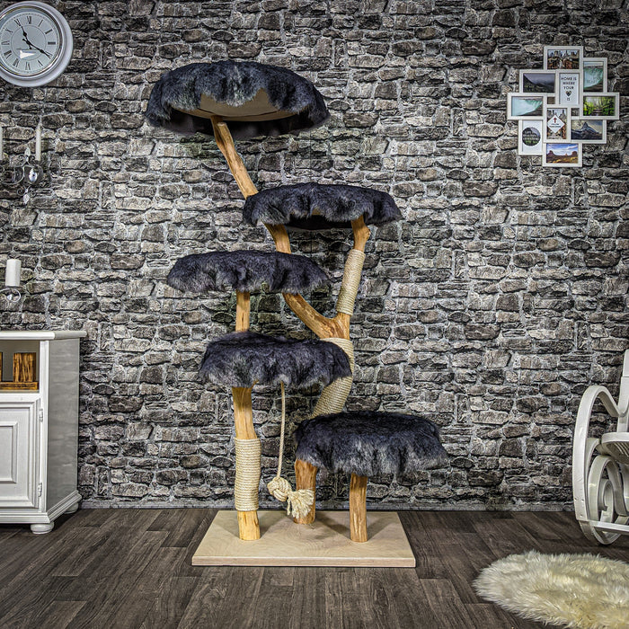 Naturkratzbaum 2229 Kratzbaum Natur Holz Design 170 cm hoch
