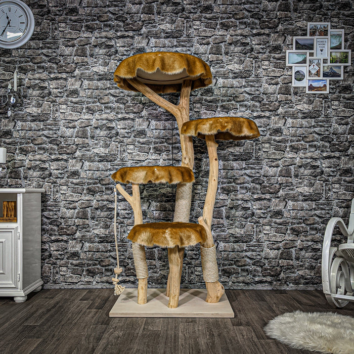 RESERVIERT Naturkratzbaum 2231 Kratzbaum Natur Holz Design 160 cm hoch