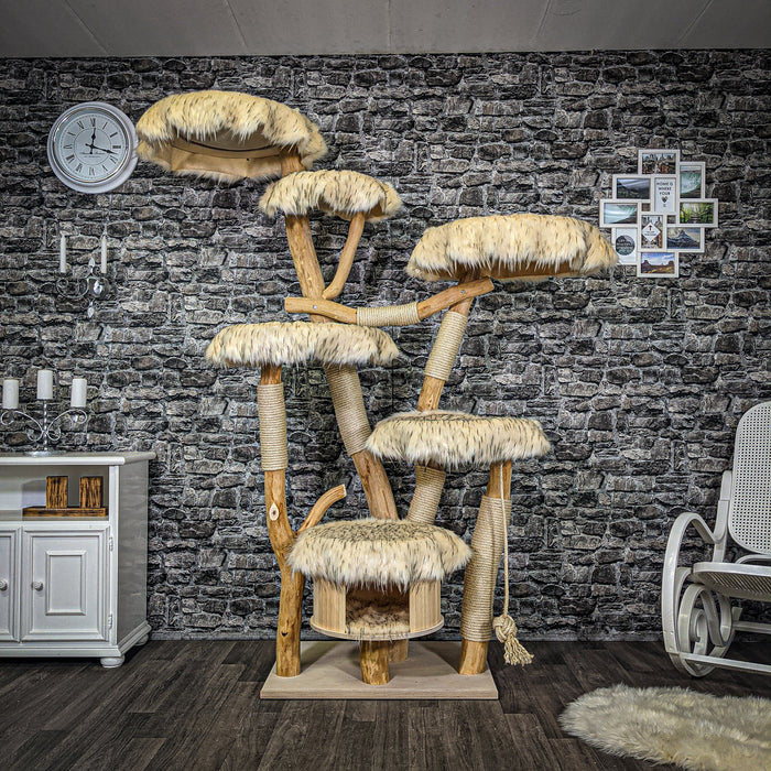 Naturkratzbaum 2232 Kratzbaum Natur Holz Design 205 cm hoch