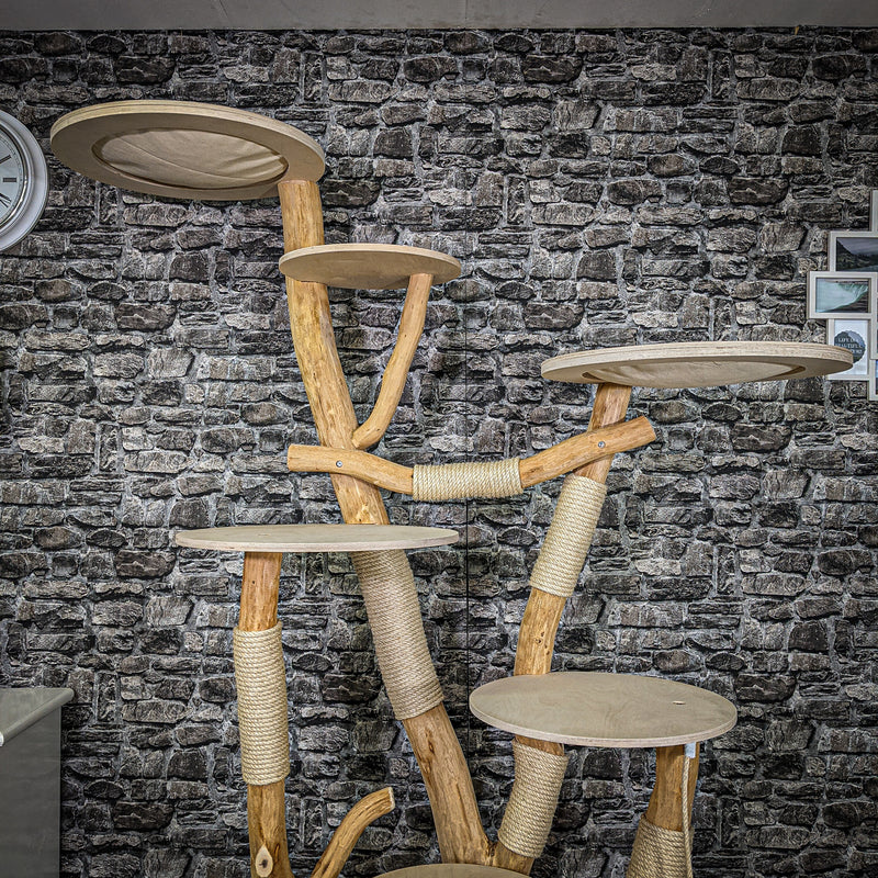 Naturkratzbaum 2232 Kratzbaum Natur Holz Design 205 cm hoch