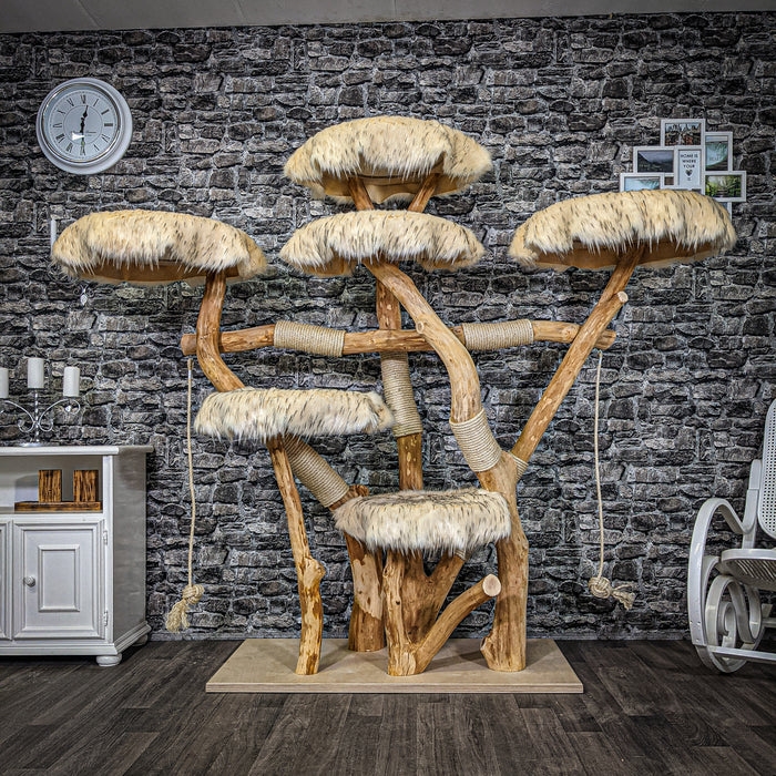 Naturkratzbaum 2233 Kratzbaum Natur Holz Design 185 cm hoch