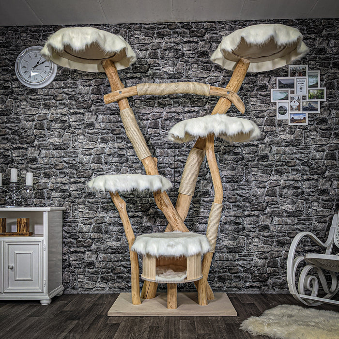 Naturkratzbaum 2236 Kratzbaum Natur Holz Design 205 cm hoch
