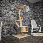 Naturkratzbaum 2237 Kratzbaum Natur Holz Design 155 cm hoch