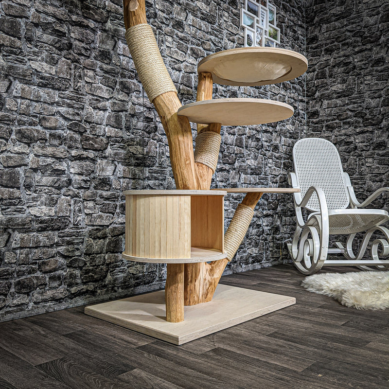 Naturkratzbaum 2239 Kratzbaum Natur Holz Design 150 cm hoch
