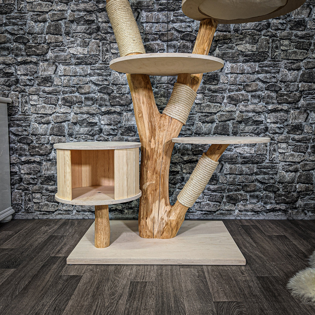 Naturkratzbaum 2239 Kratzbaum Natur Holz Design 150 cm hoch