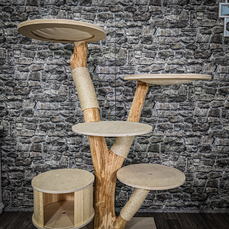 Naturkratzbaum 2239 Kratzbaum Natur Holz Design 150 cm hoch