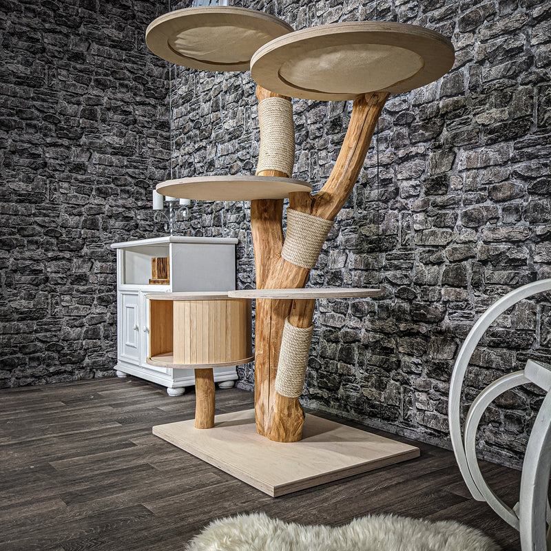 Naturkratzbaum 2239 Kratzbaum Natur Holz Design 150 cm hoch