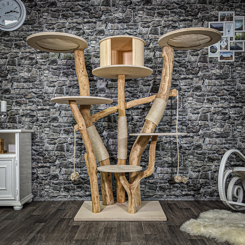 Naturkratzbaum 2241 Kratzbaum Natur Holz Design 160 cm hoch