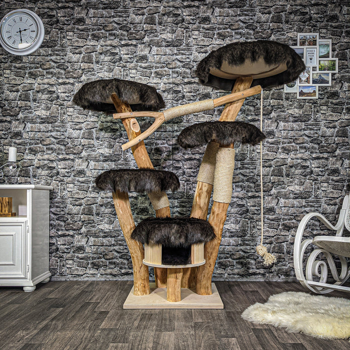 Naturkratzbaum 2242 Kratzbaum Natur Holz Design 160 cm hoch