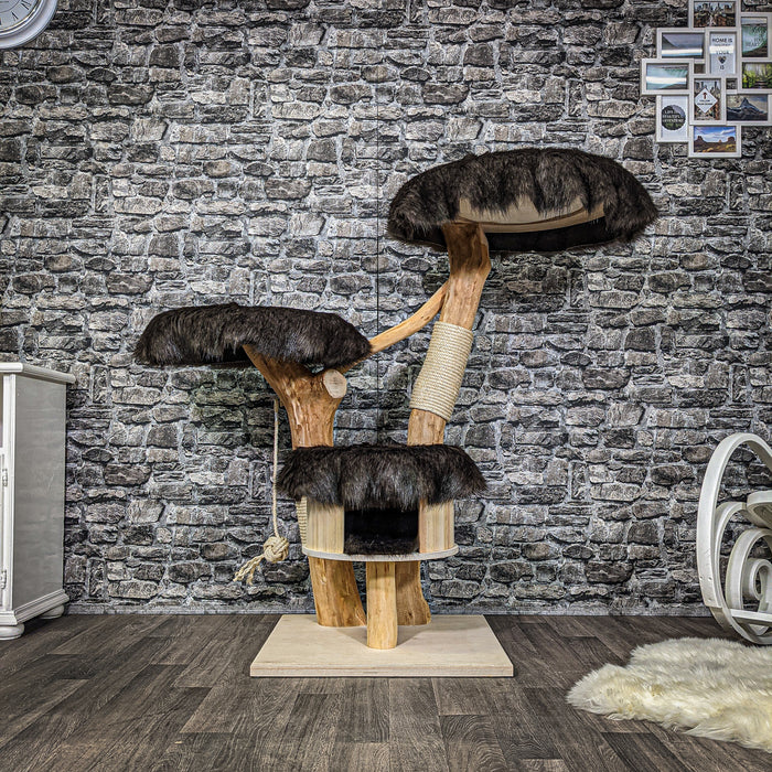 Naturkratzbaum 2243 Kratzbaum Natur Holz Design 125 cm hoch