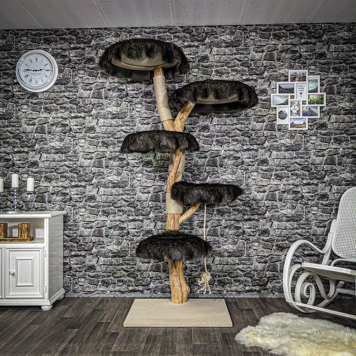 Naturkratzbaum 2244 Kratzbaum Natur Holz Design 205 cm hoch