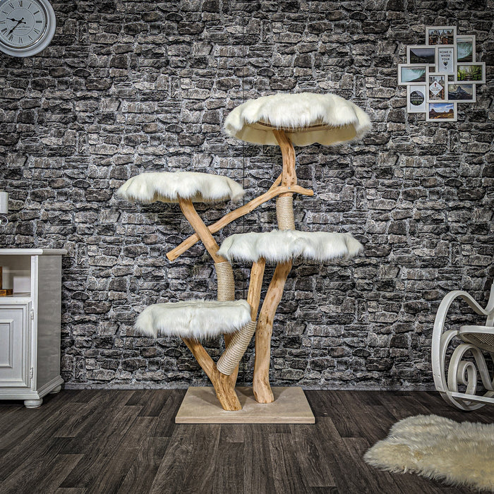 Naturkratzbaum 2260 Kratzbaum Natur Holz Design 145 cm hoch