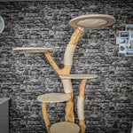 Naturkratzbaum 2266 Kratzbaum Natur Holz Design 195 cm hoch