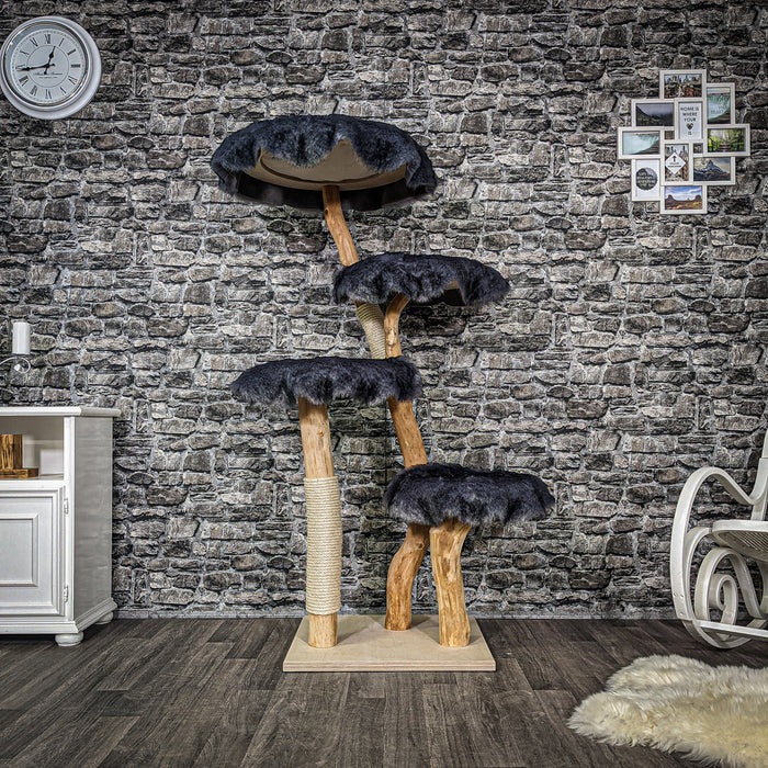 Naturkratzbaum 2271 Kratzbaum Natur Holz Design 158 cm hoch