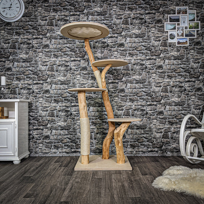 Naturkratzbaum 2271 Kratzbaum Natur Holz Design 158 cm hoch