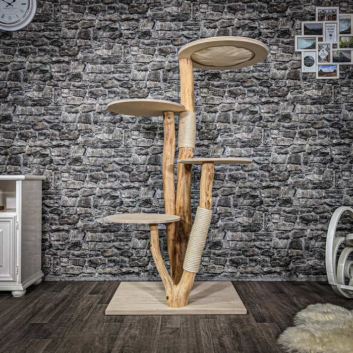 Naturkratzbaum 2277 Kratzbaum Natur Holz Design 160 cm hoch