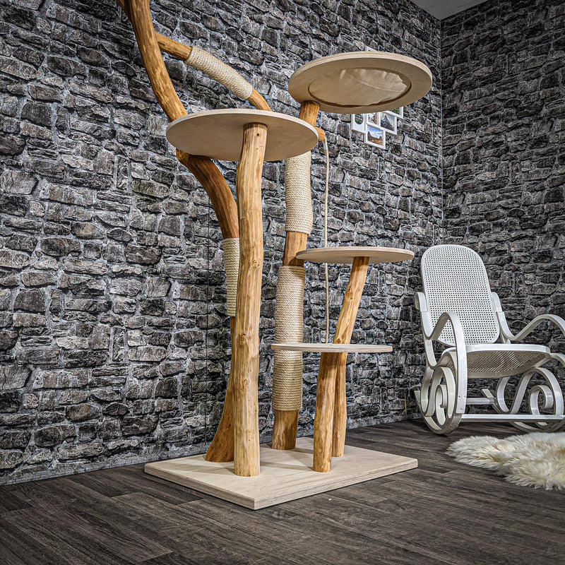 Naturkratzbaum 2278 Kratzbaum Natur Holz Design 180 cm hoch