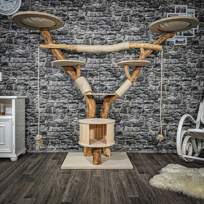 Naturkratzbaum 2279 Kratzbaum Natur Holz Design 170 cm hoch