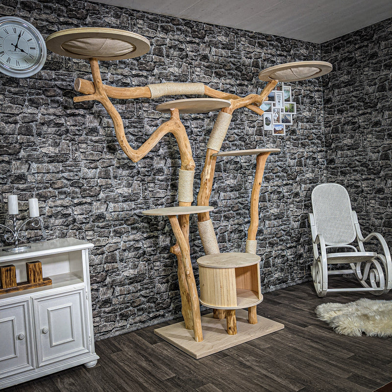 Naturkratzbaum 2285 Kratzbaum Natur Holz Design 197 cm hoch