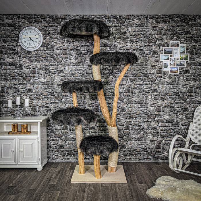 Naturkratzbaum 2288 Kratzbaum Natur Holz Design 215 cm hoch