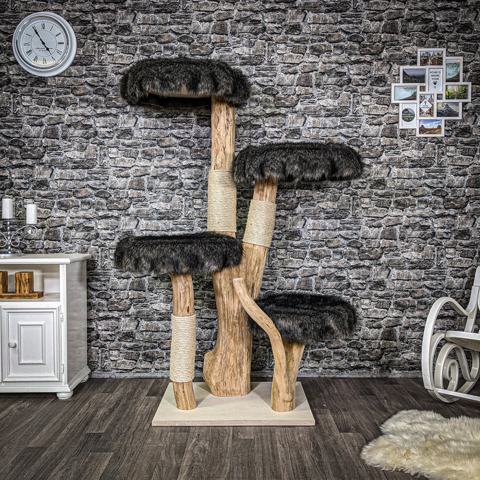 Naturkratzbaum 2289 Kratzbaum Natur Holz Design 175 cm hoch