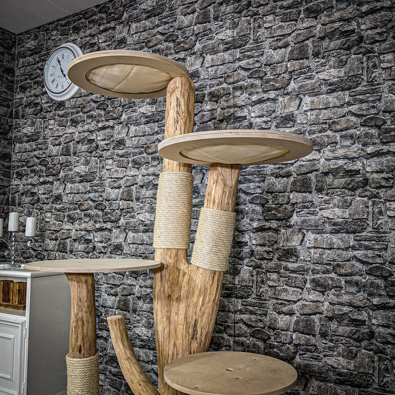 Naturkratzbaum 2289 Kratzbaum Natur Holz Design 175 cm hoch