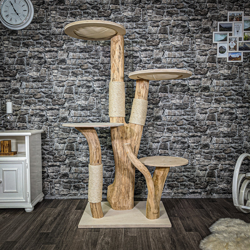 Naturkratzbaum 2289 Kratzbaum Natur Holz Design 175 cm hoch