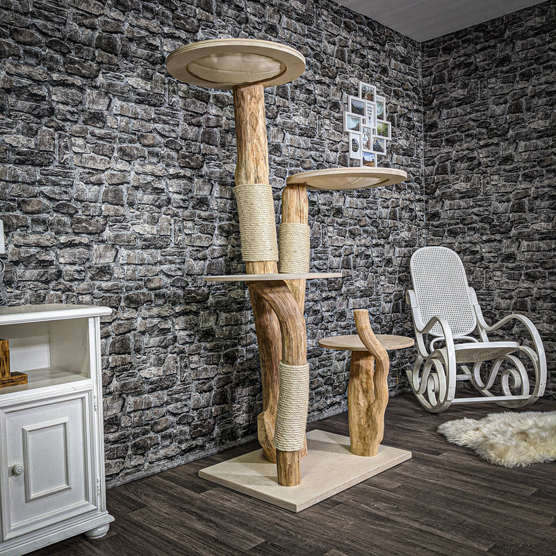 Naturkratzbaum 2289 Kratzbaum Natur Holz Design 175 cm hoch