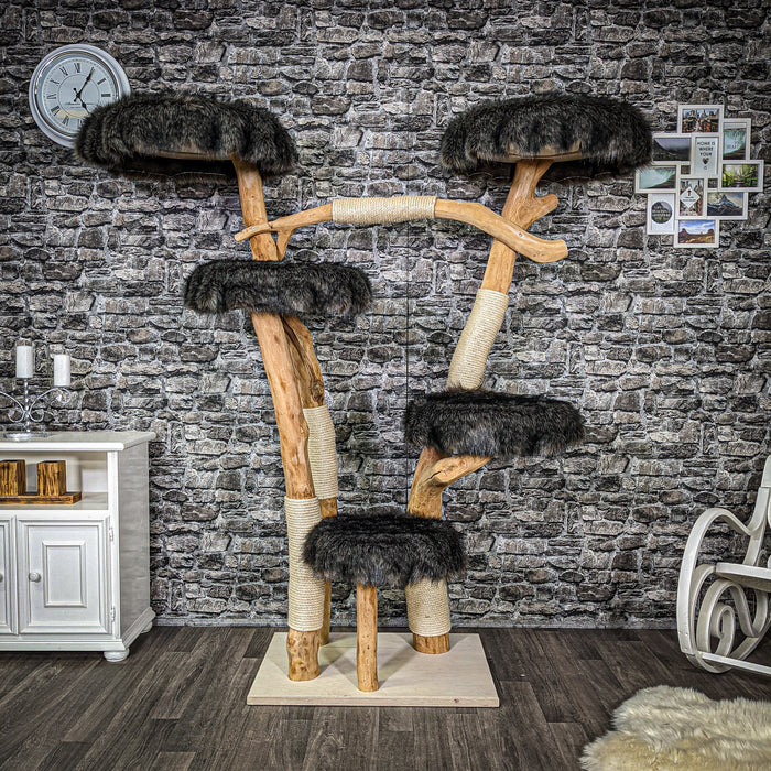 Naturkratzbaum 2290 Kratzbaum Natur Holz Design 183 cm hoch