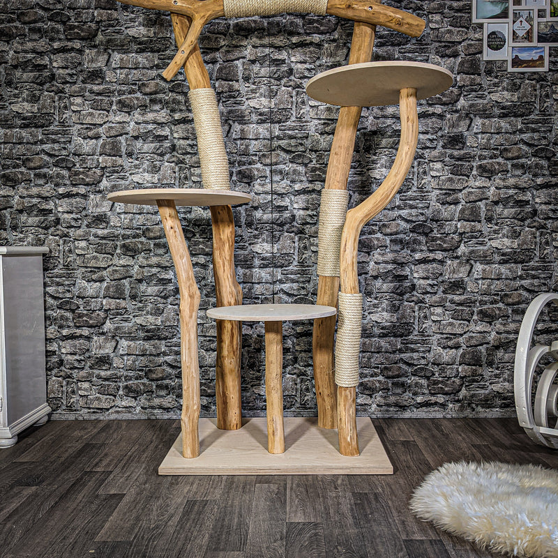 Naturkratzbaum 2294 Kratzbaum Natur Holz Design 205 cm hoch