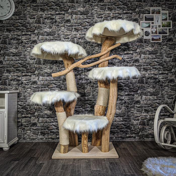 Naturkratzbaum 2298 Kratzbaum Natur Holz Design 155 cm hoch