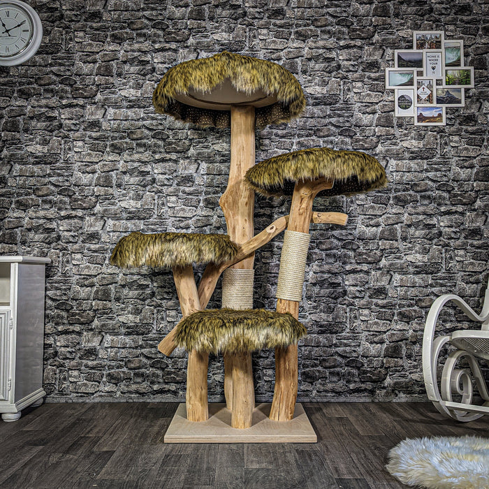 Naturkratzbaum 2301 Kratzbaum Natur Holz Design 155 cm hoch