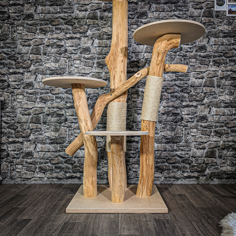 Naturkratzbaum 2301 Kratzbaum Natur Holz Design 155 cm hoch