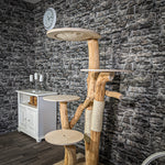 Naturkratzbaum 2301 Kratzbaum Natur Holz Design 155 cm hoch