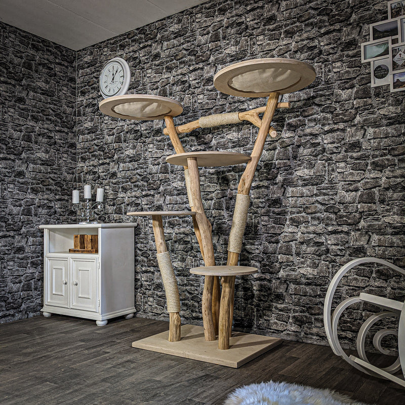 Naturkratzbaum 2307 Kratzbaum Natur Holz Design 160 cm hoch