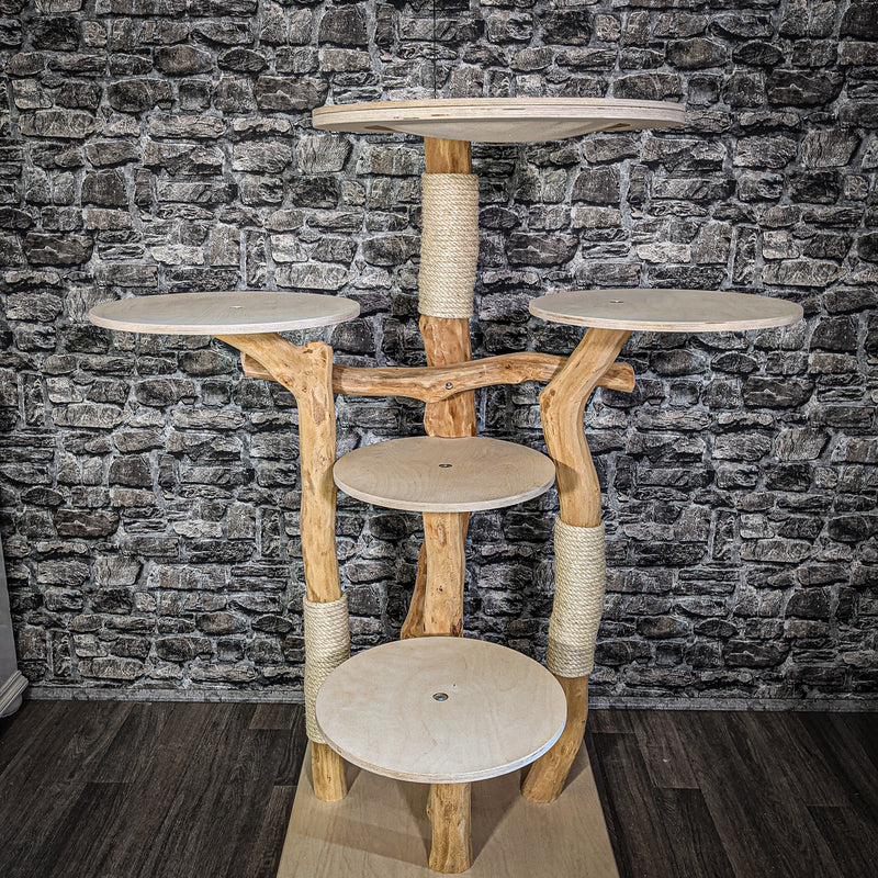 Naturkratzbaum 2310 Kratzbaum Natur Holz Design 135 cm hoch