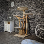 Naturkratzbaum 2310 Kratzbaum Natur Holz Design 135 cm hoch
