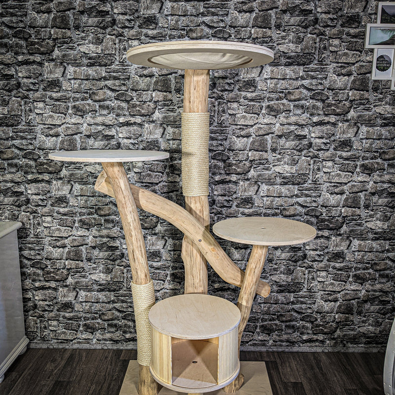 Naturkratzbaum 2321 Kratzbaum Natur Holz Design 160 cm hoch