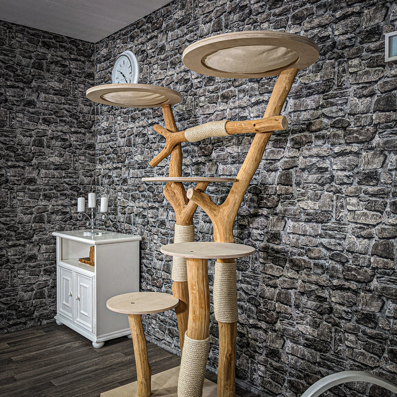Naturkratzbaum 2329 Kratzbaum Natur Holz Design 175 cm hoch