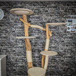 Naturkratzbaum 2330 Kratzbaum Natur Holz Design 205 cm hoch
