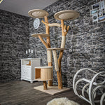 Naturkratzbaum 2330 Kratzbaum Natur Holz Design 205 cm hoch