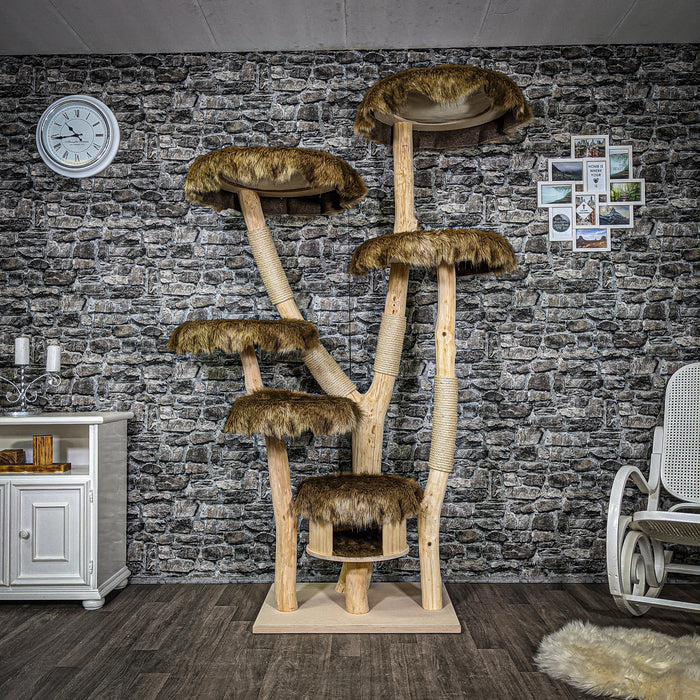 RESERVIERT Naturkratzbaum 2331 Kratzbaum Natur Holz Design 205 cm hoch