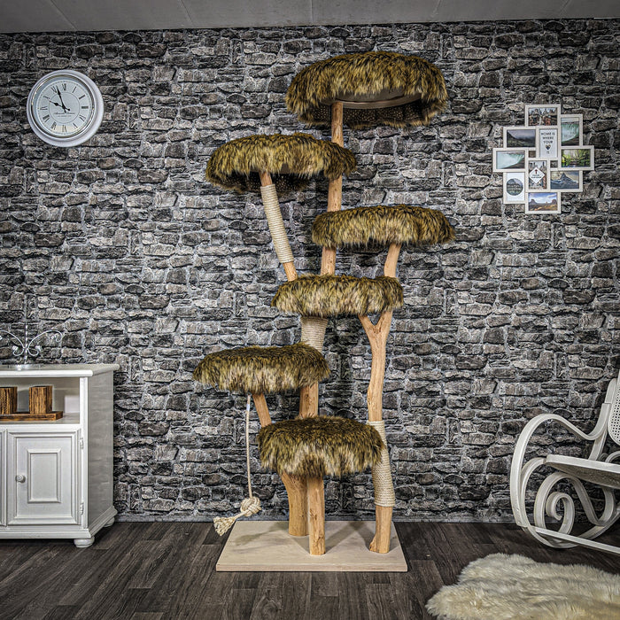 RESERVIERT Naturkratzbaum 2350 Kratzbaum Natur Holz Design 205 cm hoch